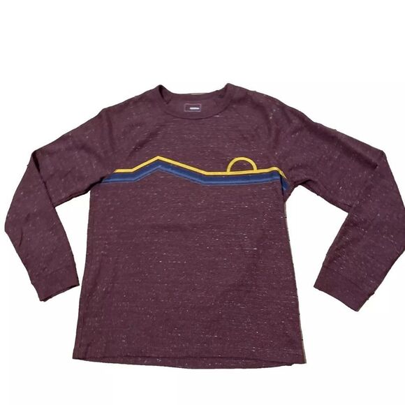Sonoma Other - Sonoma Pique Knit Sweater Men XL Red Burgundy Sunshine Graphic Outdoor Active XL